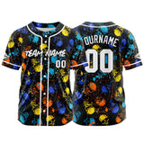 Custom Baseball Jersey Personalized Baseball Shirt for Men Women Kids Youth Teams Stitched and Print Blue&Yellow