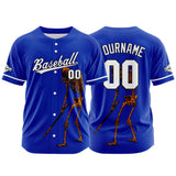 Custom Baseball Jersey Personalized Baseball Shirt for Men Women Kids Youth Teams Stitched and Print Blue