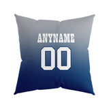 Custom Football Throw Pillow for Men Women Boy Gift Printed Your Personalized Name Number Royal&Gray&White