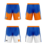 Custom Reversible Basketball Suit for Adults and Kids Personalized Jersey Orange-Blue