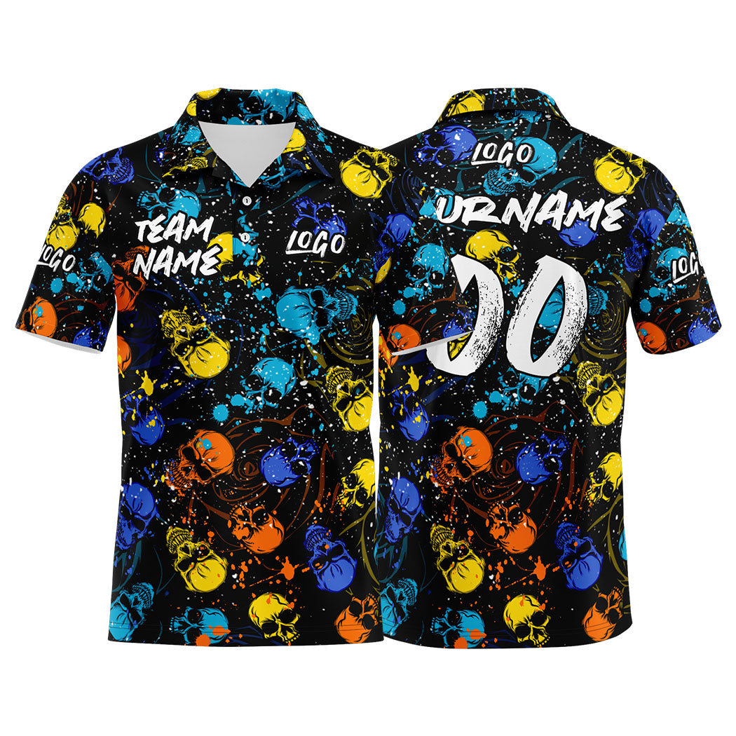Custom Football Polo Shirts  Add Your Unique Logo/Name/Number Blue&Yellow