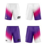 Custom Reversible Basketball Suit for Adults and Kids Personalized Jersey White-Hot Pink-Purple