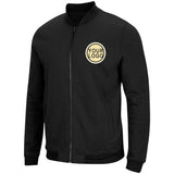 Custom Long Sleeve Windbreaker Jackets Uniform Printed Your Logo Name Number Black-Gold-White