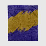 custom ultra-soft micro fleece blanket purple-gold