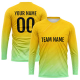 Custom Basketball Soccer Football Shooting Long T-Shirt for Adults and Kids Yellow