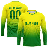 Custom Basketball Soccer Football Shooting Long T-Shirt for Adults and Kids Yellow-Green