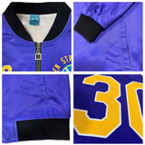 Custom Long Sleeve Windbreaker Jackets Uniform Printed Your Logo Name Number Black-Royal-White