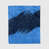 custom ultra-soft micro fleece blanket powder blue-navy