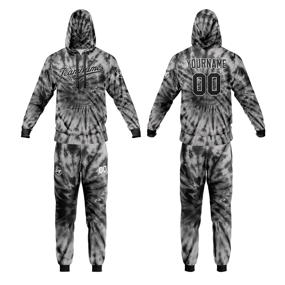 Custom Sweatshirt Hoodie For Men Women Girl Boy Print Your Logo Name Number Black Tie Dyeing