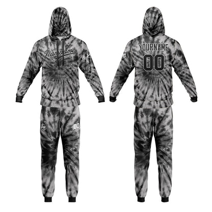 Custom Sweatshirt Hoodie For Men Women Girl Boy Print Your Logo Name Number Black Tie Dyeing