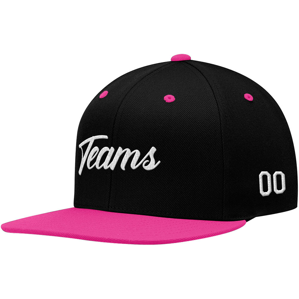 custom authentic hat black-pink