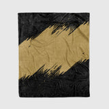 custom ultra-soft micro fleece blanket black-gold