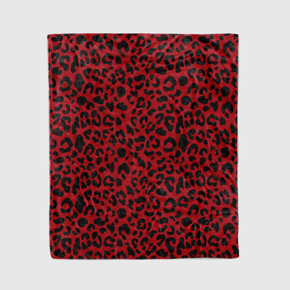 custom ultra-soft micro fleece blanket red-black