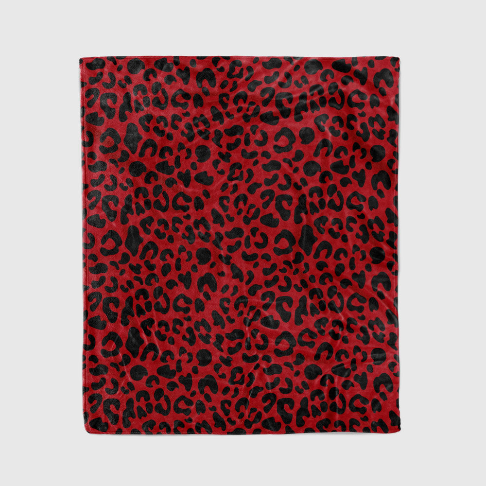 custom ultra-soft micro fleece blanket red-black