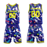 custom camouflage basketball suit for adults and kids  personalized jersey navy