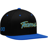 custom authentic hat black-royal-yellow