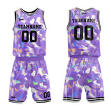 custom camouflage basketball suit for adults and kids  personalized jersey purple