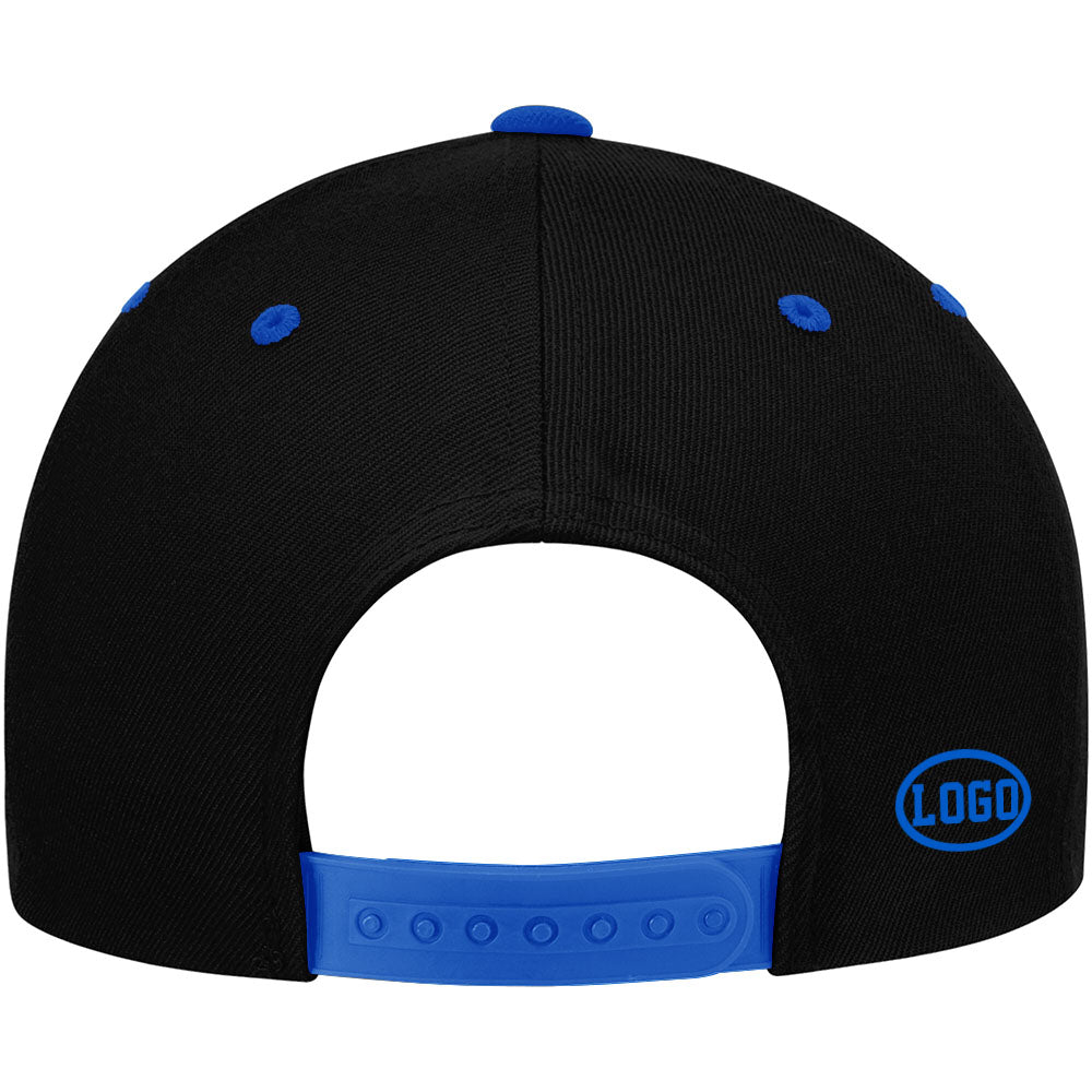custom authentic hat black-royal-yellow