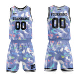 custom camouflage basketball suit for adults and kids  personalized jersey gray blue
