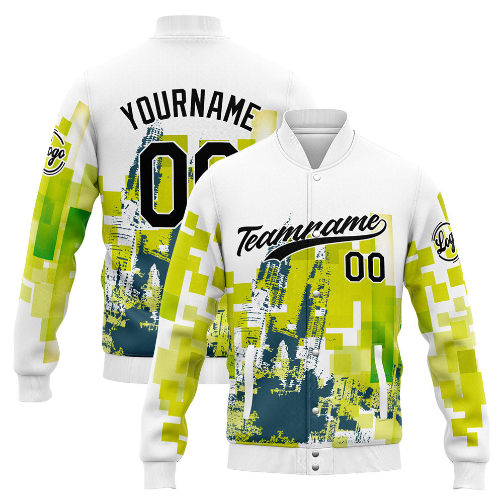 Personalized Custom Men's Jacket Customize Your Team Name, Logo, and Number