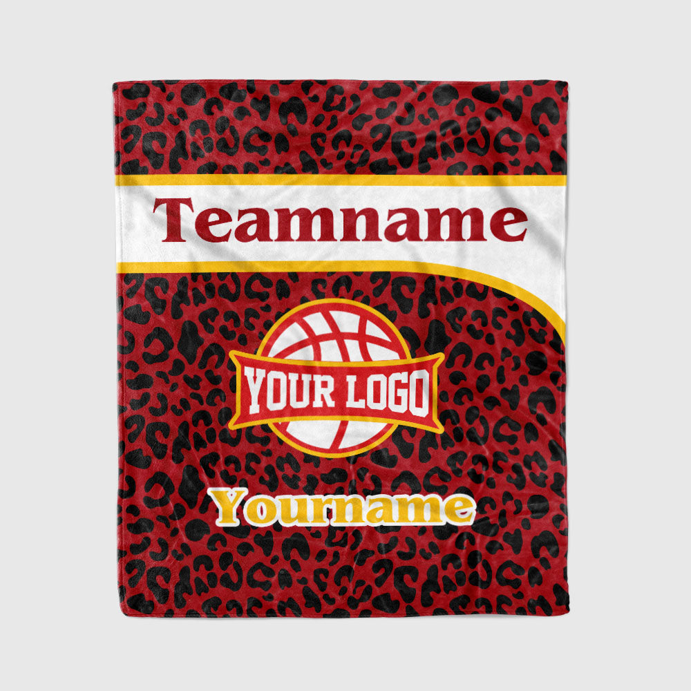 custom ultra-soft micro fleece blanket red-black