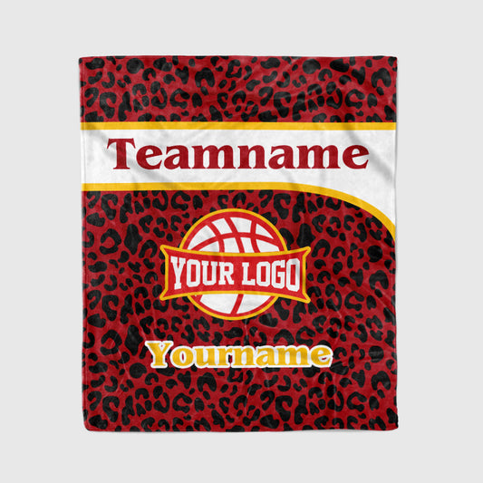 custom ultra-soft micro fleece blanket red-black