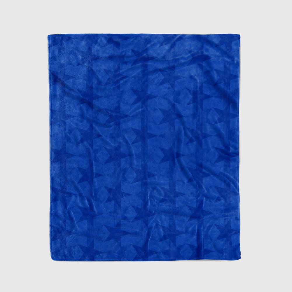 custom ultra-soft micro fleece blanket blue
