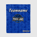 custom ultra-soft micro fleece blanket blue