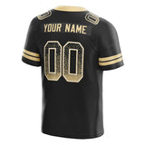 custom authentic drift fashion football jersey black-gold mesh