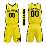 custom basketball suit for adults and kids  personalized jersey yellow