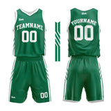 custom basketball suit for adults and kids  personalized jersey green