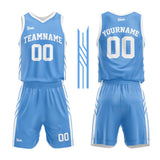 custom basketball suit for adults and kids  personalized jersey blue
