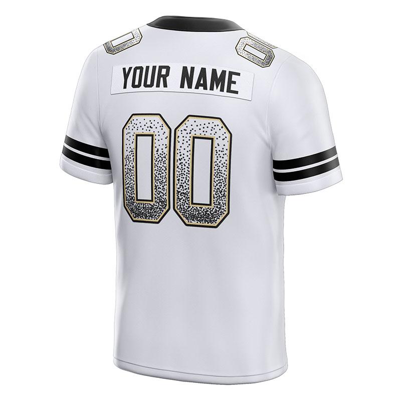 custom authentic drift fashion football jersey white-black mesh