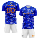custom soccer set jersey kids adults personalized soccer blue