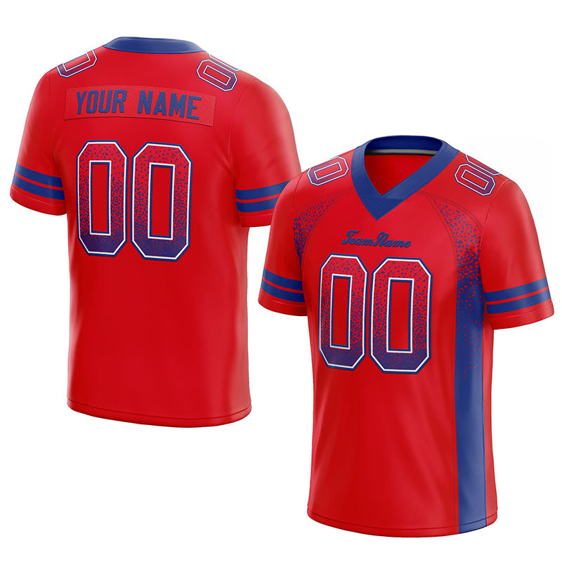 custom authentic drift fashion football jersey red-royal mesh