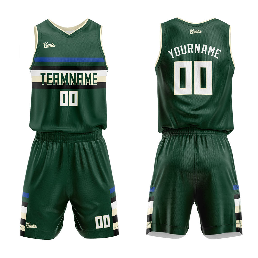 custom basketball suit kids adults personalized jersey green