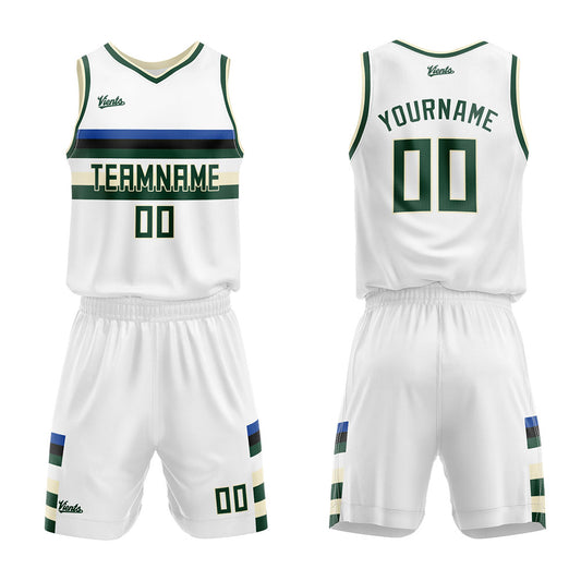 custom basketball suit kids adults personalized jersey white