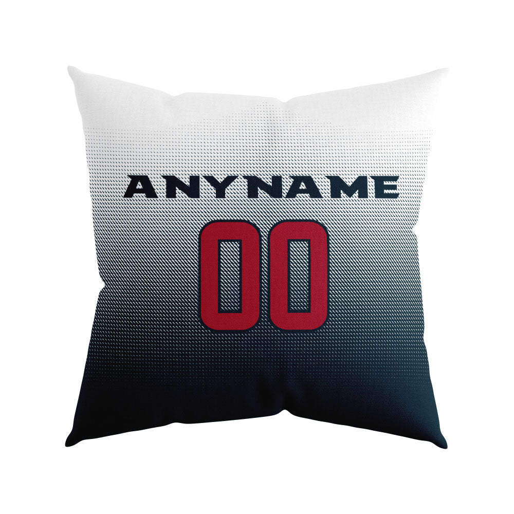 Custom Football Throw Pillow for Men Women Boy Gift Printed Your Personalized Name Number Navy&Red&White