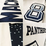 custom authentic drift fashion football jersey white-navy mesh