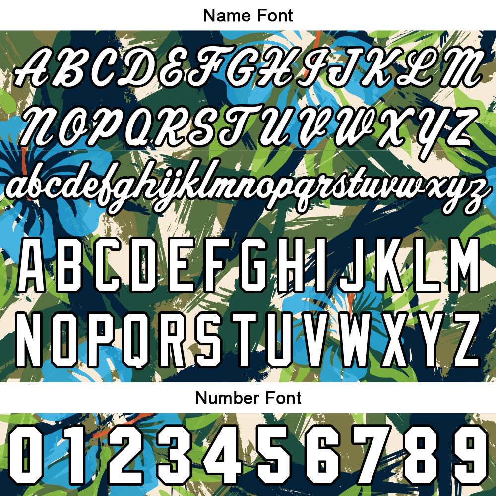 Custom Full Print Design Baseball Jersey green-blue-black
