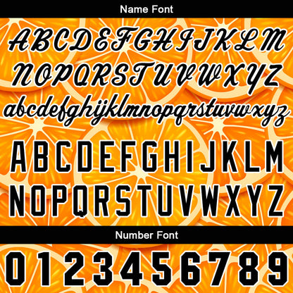 Custom Full Print Design Baseball Jersey orange