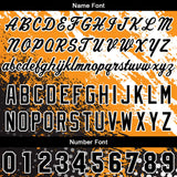 Custom Full Print Design Baseball Jersey orange-black-white