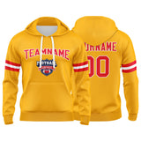 Custom Sweatshirt Hoodie For Men Women Girl Boy Print Your Logo Name Number Yellow&Red&White
