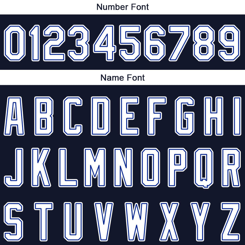 Custom Long Sleeve Windbreaker Jackets Uniform Printed Your Logo Name Number Navy-White-Royal