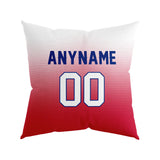Custom Football Throw Pillow for Men Women Boy Gift Printed Your Personalized Name Number Navy&Red&Gray