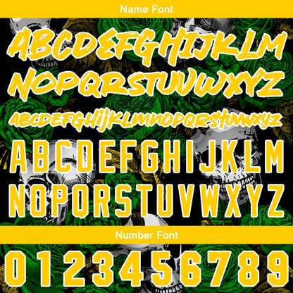 Custom Baseball Jersey Personalized Baseball Shirt for Men Women Kids Youth Teams Stitched and Print Green&Yellow