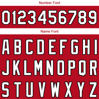 Custom Long Sleeve Windbreaker Jackets Uniform Printed Your Logo Name Number Red-White-Black