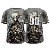 Custom Baseball Jersey Personalized Baseball Shirt for Men Women Kids Youth Teams Stitched and Print Gray&Green