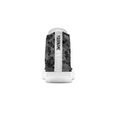 custom high top baketball canvas shoes camouflage dark grey