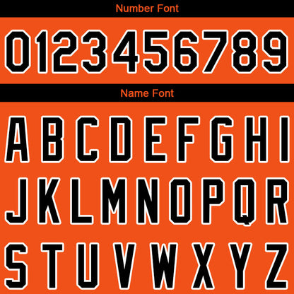 Custom Long Sleeve Windbreaker Jackets Uniform Printed Your Logo Name Number Orange-Black-White